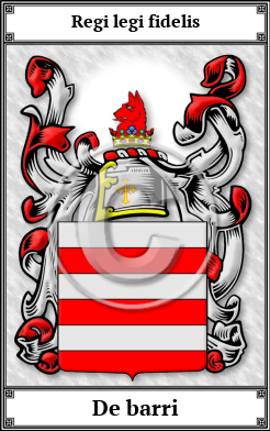 De barri Family Crest Download (JPG)  Book Plated - 150 DPI